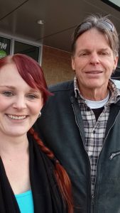 A daughter meets her dad